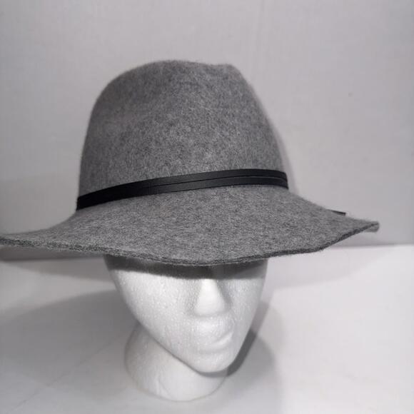 San Diego Hat Co Gray Wool Felt Fedora Hat Beaded Brim Women's One Size - Picture 7 of 10